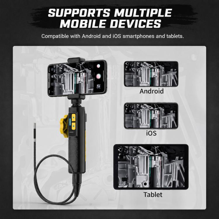 AUTOOL SVB302 Smart Steering Endoscope 1080P Waterproof Probe For Carbon Deposit Inspection Inside Cylinders, SVB302