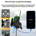 Motorcycle Semiconductor Cooling Mobile Phone Live Streaming Heat Sink Bracket, Handlebars