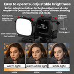 BRDRC Handheld Selfie Monster Fill Light Accessory, For DJI Osmo Action 3 / 4 / 5 Pro, For DJI Osmo Action 6 / Nano