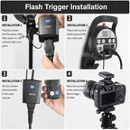 Godox AT-16 Wireless Trigger 16-Channel Flash Receiver Universal Camera Trigger, Transmitter, Receiver, Transmitter+Receiver, Transmitter+2 Receiver, Transmitter+3 Receiver