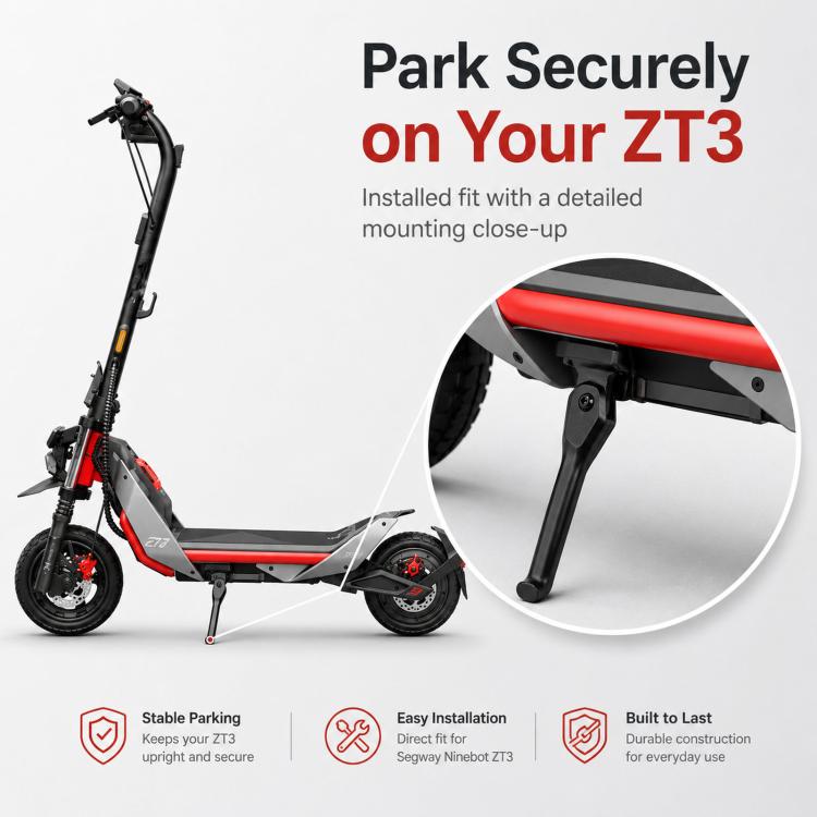 For Segway Ninebot ZT3 Scooter Kickstand Metal Side Support Parking Stand Foot Bracket Assembly