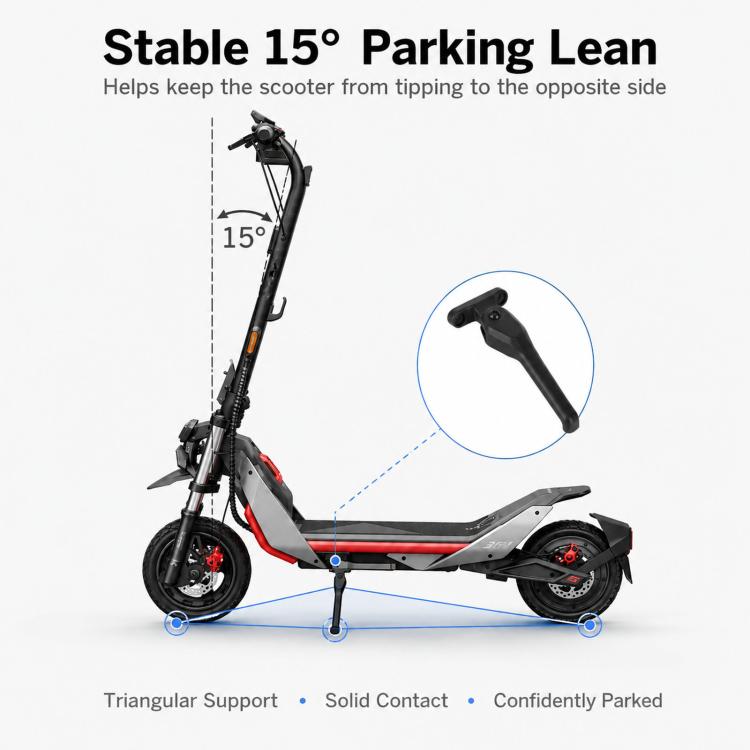 For Segway Ninebot ZT3 Scooter Kickstand Metal Side Support Parking Stand Foot Bracket Assembly