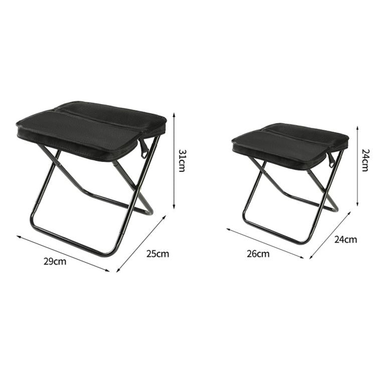 BK-011 Outdoor Foldable Crossbody Bag Stool Portable Simple Fold-Up Handbag Chair, Khaki Small, Khaki Large, Green Small, Green Large, Black Small, Black Large