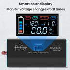 XUYUAN 12V/24V To 110V Pure Sine Wave Inverter, US Plug, 800W, 1400W, 2000W, 3000W
