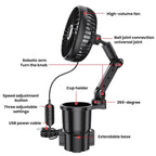 SHUNWEI 2 In 1 Car Cup Holder Multifunctional Adjustable Fan, SD-2704