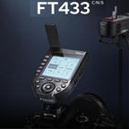 2-Piece Set High-Speed Trigger System DSLR Hot Shoe Flash Transmitter+Receiver, Godox FT433 C For Canon Version, Godox FT433 N Nikon Version, Godox FT433 S Sony Version