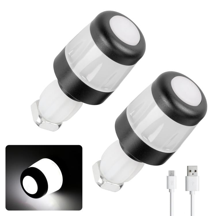 ULIP USB Rechargeable Bike Handlebar End Lights LED Safety Warning Signal Lamps for 22mm Bar Grips