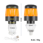 ULIP USB Rechargeable Bike Handlebar End Lights LED Safety Warning Signal Lamps for 22mm Bar Grips