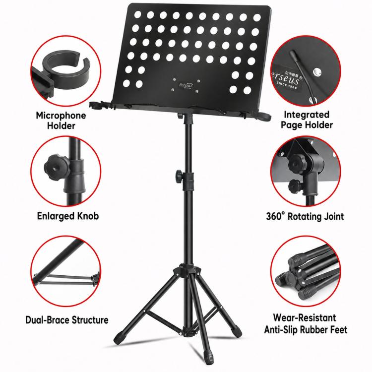 PERSEUS Portable Folding Music Stand Guitar & Violin Music Stand, 1.6m Solid Frosted Finish, 1.7m 3-Fold With Bag, 1.75m Bolded Black, 1.75m Bolded Silver, 1.7m Flagship Black, 1.7m Flagship White, 1.75m 2-Layer Flagship, 1.9m Foldable Flagship