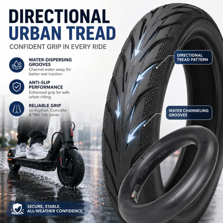 10x2.125 Electric Scooter Pneumatic Tire For Segway Ninebot F20 F25 F30 F40, Inner Tube Only, Outer Tire Only, Inner + Outer Tire Set
