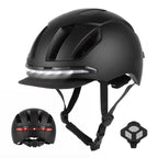 Smart Bike Helmet with Turn Signals LED Rechargeable Commuter Helmet for Electric Scooter Bicycle Skateboard