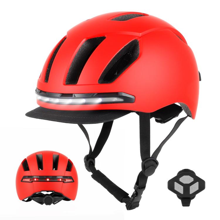 Smart Bike Helmet with Turn Signals LED Rechargeable Commuter Helmet for Electric Scooter Bicycle Skateboard