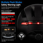 Smart Bike Helmet with Turn Signals LED Rechargeable Commuter Helmet for Electric Scooter Bicycle Skateboard