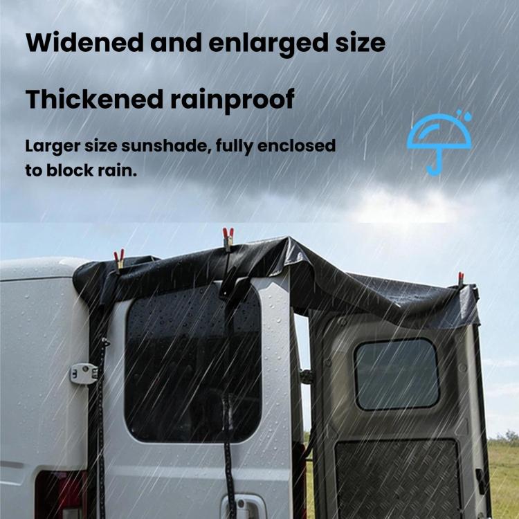 Waterproof Oxford Fabric Truck Tailgate Sun Cover Vehicle Rear Door Sun Shade, Large, Large With Clip
