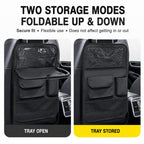 BY-1608 Oxford Cloth Car Seat Back Storage Bag Foldable Vehicle Dining Table Backseat Organizer, BY-1608