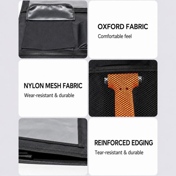 BY-1608 Oxford Cloth Car Seat Back Storage Bag Foldable Vehicle Dining Table Backseat Organizer, BY-1608