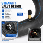 85/65-6.5 Electric Scooter Tire For Kugoo G-Booster / Xiaomi Mini Pro, Straight Valve Inner Tube, With Outer Tire Set