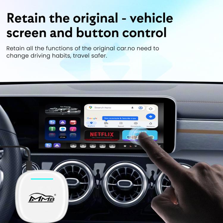 MMB WJAN-Q8W Universal Wireless CarPlay Adapter Plug-And-Play Wired To Wireless Smart Box, 8+128G Hong Kong, Macau, Taiwan+Eurasian, 8+128G 5G Hong Kong, Macau, Taiwan+Eurasian