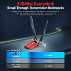 COMFAST CF-BE930 Pro BE9300 WiFi 7 PCIe Card Bluetooth 5.4 Tri-Band Desktop Wireless Adapter, CF-BE930 Pro