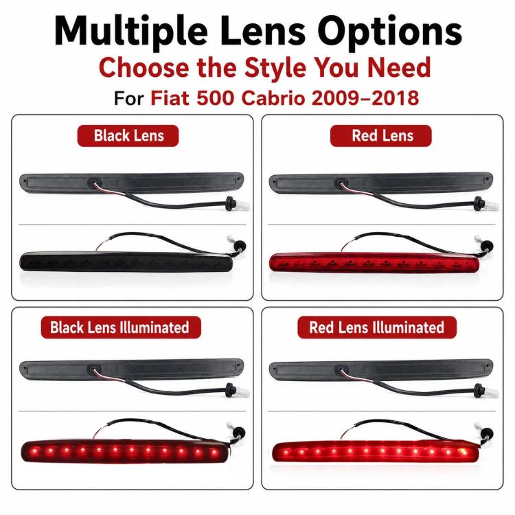 For 2009-2018 Fiat 500 Convertible High-Mount Brake Light 77365246 / 68140780AA