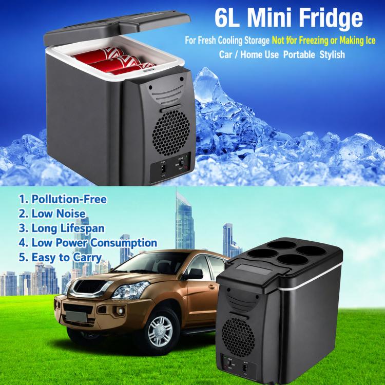 BLD-06A Portable Car Fridge Mini Heating & Cooling Box For Vehicle Use, 6L 12V, 6L 12V+24V, 6L 12V Double-Hole