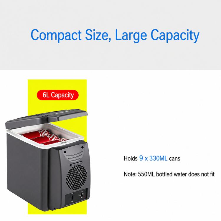 BLD-06A Portable Car Fridge Mini Heating & Cooling Box For Vehicle Use, 6L 12V, 6L 12V+24V, 6L 12V Double-Hole
