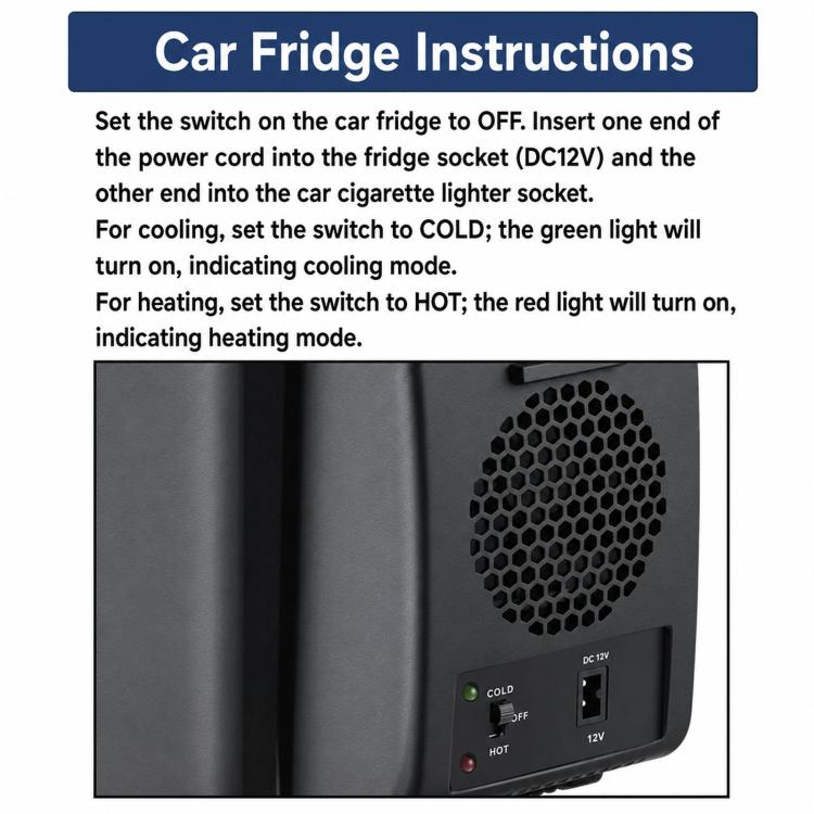 BLD-06A Portable Car Fridge Mini Heating & Cooling Box For Vehicle Use, 6L 12V, 6L 12V+24V, 6L 12V Double-Hole