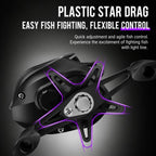 Baitcasting Fishing Reel 7.2:1 Gear Ratio 12-Speed Magnetic Brake System Long Casting Smooth Reel, Plastic Line Cup Blue Left Hand, Plastic Line Cup Blue Right Hand, Plastic Line Cup Red Left Hand, Plastic Line Cup Red Right Hand                       ...