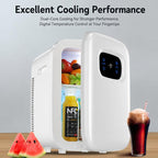Kaijixiong Dual Core 20L Mini Digital Display Car Fridge Portable Silent Refrigerator For Car & Home Use, US Plug, EU Plug