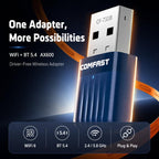 COMFAST CF-731B WiFi 6 Bluetooth 5.4 USB Adapter AX600 Dual Band 2.4G/5G Wireless Network Card, CF-731B