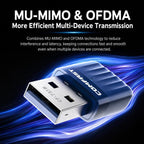 COMFAST CF-731B WiFi 6 Bluetooth 5.4 USB Adapter AX600 Dual Band 2.4G/5G Wireless Network Card, CF-731B