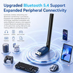 COMFAST CF-733BF WiFi 6 Bluetooth 5.4 USB Adapter AX900 Dual Band Wireless Network Card, CF-733BF