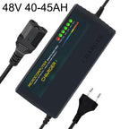 Auto Shut-Off Battery Charger For Electric Scooter & E-Bike EU Plug, 48V 40-45AH, 48V 50-52AH, 48V 58AH, 60V 12-14AH, 60V 20AH, 60V 30-35AH, 60V 40-45AH, 60V 50-52AH, 60V 58AH, 72V 12AH, 72V 20AH, 72V 30-35AH, 72V 40-45AH, 72V 50-52AH, 84V 20AH, 96V 20AH