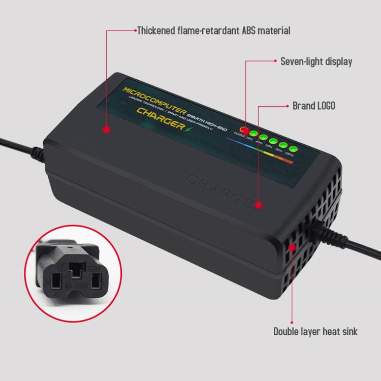 Auto Shut-Off Battery Charger For Electric Scooter & E-Bike EU Plug, 48V 40-45AH, 48V 50-52AH, 48V 58AH, 60V 12-14AH, 60V 20AH, 60V 30-35AH, 60V 40-45AH, 60V 50-52AH, 60V 58AH, 72V 12AH, 72V 20AH, 72V 30-35AH, 72V 40-45AH, 72V 50-52AH, 84V 20AH, 96V 20AH