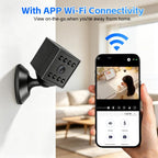 W10 Rechargeable Mini WiFi Camera Cordless 1080P Indoor Security Camera With Magnetic Base Night Vision, W10