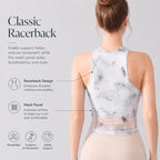 Women Outer Sports Vest With Chest Pads Cowl Neck Halter Mesh Fitness Yoga Top, S, M, L, XL