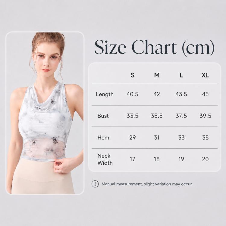 Women Outer Sports Vest With Chest Pads Cowl Neck Halter Mesh Fitness Yoga Top, S, M, L, XL