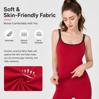 Women Fixed Cup Double Strap Cami Tank Top Shockproof Comfortable Sports Yoga Wear, S, M, L, XL