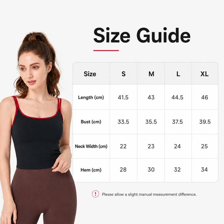 Women Fixed Cup Double Strap Cami Tank Top Shockproof Comfortable Sports Yoga Wear, S, M, L, XL