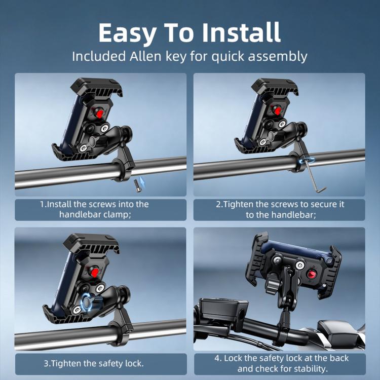 Motorcycle Bicycle Shock-absorbing Adjustable Mobile Phone Holder