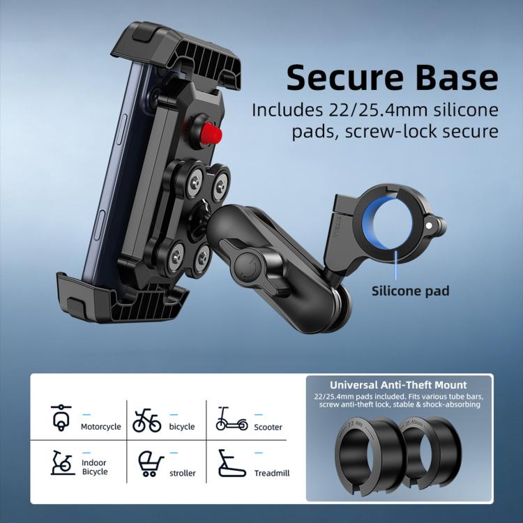 Motorcycle Bicycle Shock-absorbing Adjustable Mobile Phone Holder