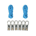 Retractable Paracord Tensioner Kit With Locking Carabiner Clips With 3m Nylon Cord For RV Camping, Tent, 2 Ropes & 6 Hooks, 6 Ropes & 6 Hooks