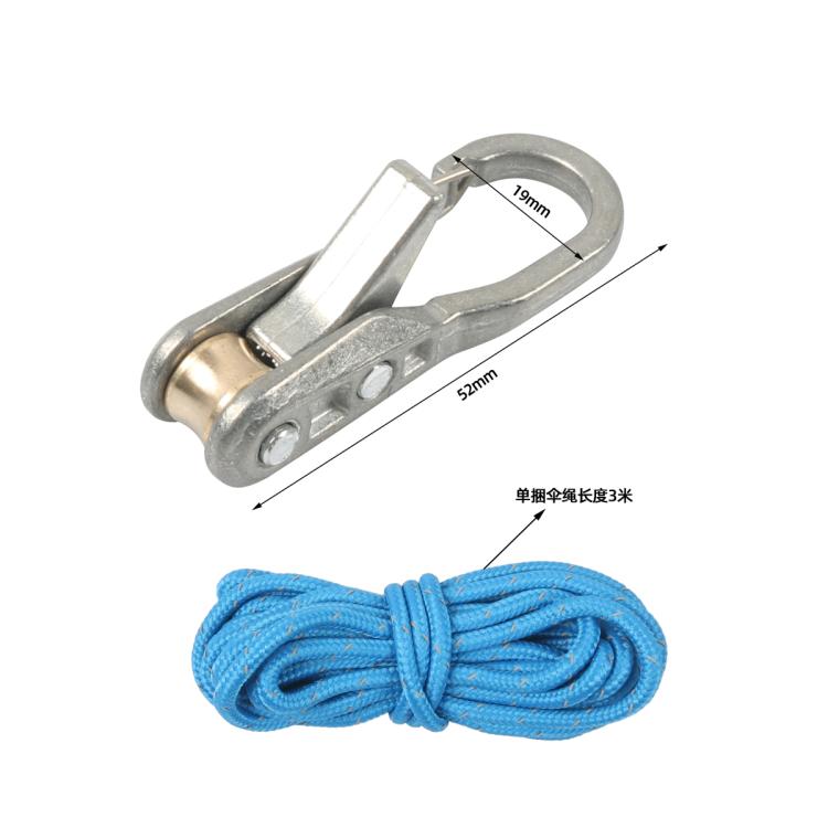 Retractable Paracord Tensioner Kit With Locking Carabiner Clips With 3m Nylon Cord For RV Camping, Tent, 2 Ropes & 6 Hooks, 6 Ropes & 6 Hooks