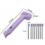 Multifunctional Camping Hammer Set with 8 Steel Tent Pegs Portable Tent Stake Mallet with Built-in Storage Compartment
