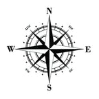 10pcs  Art Design Vinyl NSWE Compass Car Stickers Decals Black/Silver, 10 PCS White + Black, 10 PCS Black + White