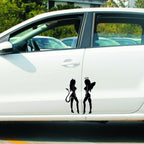 10 PCS QYPF ANGEL DEVIL Sexy Girl Car Sticker Car Styling Decal, Size: 18x14cm, Sexy Girl