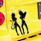 10 PCS QYPF ANGEL DEVIL Sexy Girl Car Sticker Car Styling Decal, Size: 18x14cm, Sexy Girl