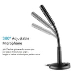 USB Condenser Microphone with Cable for Computer PC Desktop Laptop Notebook Cable Recording Gaming Podcasting, Black