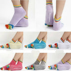 Five-toe Non-slip Yoga Socks for Women, One Size, Random Color Delivery, Straight A Pair, With Heel A Pair, Straight Three Pairs, With Heel Three Pairs, Straight Six Pairs, With Heel Six Pairs