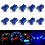 10 PCS T8.5 5050 Led 1 SMD Car Gauge Dash Bulb Dashboard Instrument Light Wedge Interior Lamp, Blue, Green, Red, White, Yellow